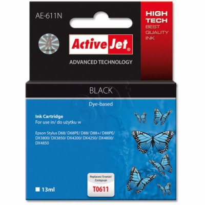 ActiveJet Ink cartridge Eps T0611 D68/D88/DX3800 Black - ...