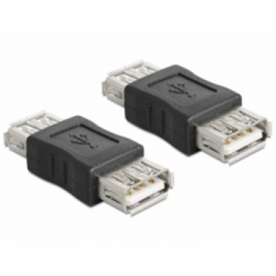 Delock USB Adapter, USB A černý samice/samice (spojka)