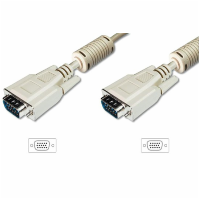 Digitus Připojovací kabel monitoru VGA, HD15 M/M, 10 m, 3...