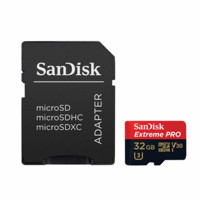 SanDisk Micro SDXC karta 32GB Extreme PRO (100MB/s, Class...