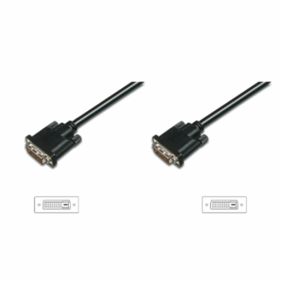 Digitus připojovací kabel DVI-D(18+1), Stíněný, SingleLin...