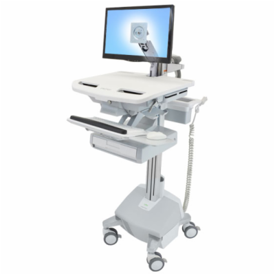 ERGOTRON StyleView® Cart with LCD Arm, LiFe Powered, 1 Dr...