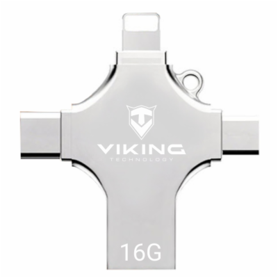 Viking USB Flash disk 3.0 4v1 s koncovkou Lightning/Micro...