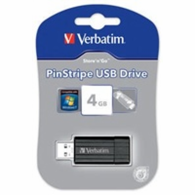 VERBATIM USB Flash Disk Store  n  Go PinStripe USB 4GB, č...