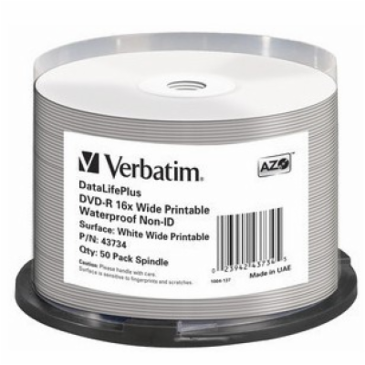 VERBATIM DVD-R DataLifePlus 4.7GB, 16x, printable, waterp...