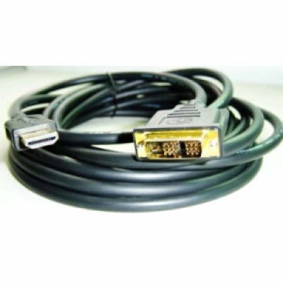 Kabel HDMI-DVI 1,8m,M/M stín.,zlacené kontakty 1.3