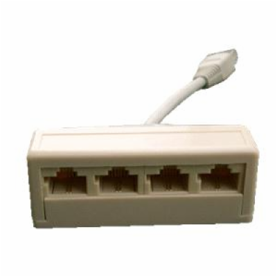 DATACOM Rozčtverka UTP CAT3  4xRJ45 (8p2c-1M/4F)