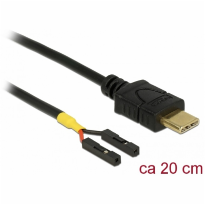 Delock Kabel USB Type-C™ samec > 2 x pin konektor samice ...