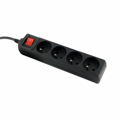 WE Přepěťová ochrana 4 zásuvky 1.8m Black