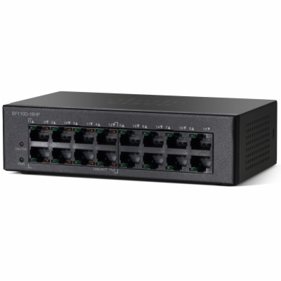Cisco Switch SF110D-16HP  16x 10/100, 8x PoE 64W, unmanag...