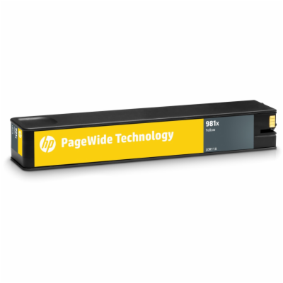 HP 981X Žlutá originální kazeta PageWide s vysokou výtěžn...