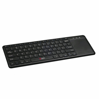 C-Tech WLTK-01 klávesnice, bezdrátová s touchpadem, černá...