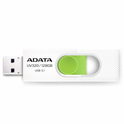 ADATA Flash Disk 128GB UV320, USB 3.1 Dash Drive, bílá/ze...