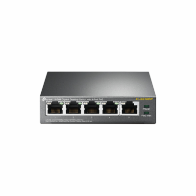 TP-Link switch TL-SG1005P (5xGbE, 4xPoE+, 65W, fanless)