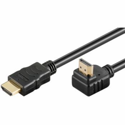 PremiumCord HDMI High Speed+Ethernet kabel, zlacený zahnu...
