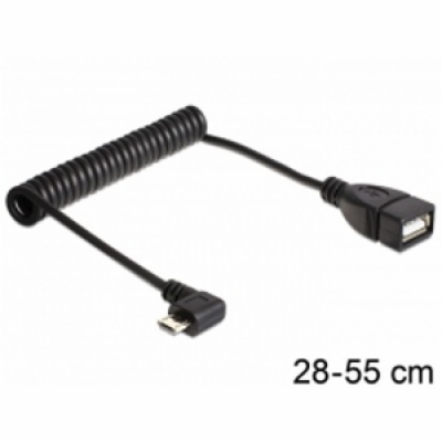 Delock kabel USB micro B samec pravoúhlý > USB 2.0-A sami...