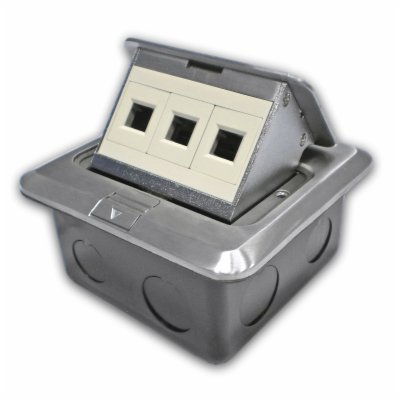 DATACOM Datová zásuvka  PODLAHOVÁ  neosazená (3xRJ45)