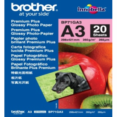 Brother BP71GA3 Brother fotopapír A3, premium glossy, 20 ...