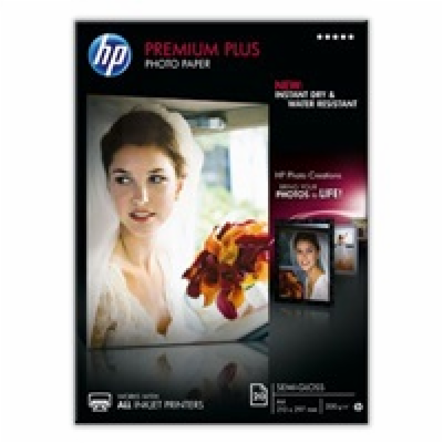 HP Premium Plus Semi-gloss Photo Paper-20 sht/A4/210 x 29...