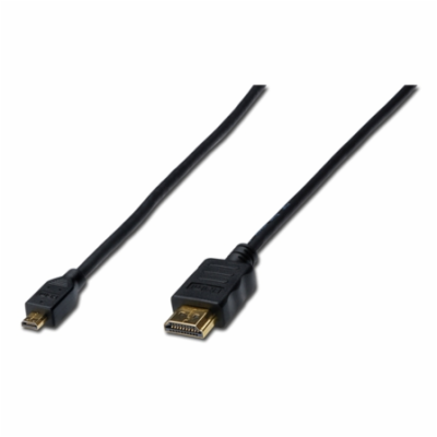 Digitus HDMI/D na HDMI/A připojovací kabel 2m, pozlacené ...