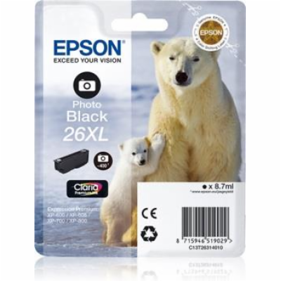 EPSON cartridge T2631 photo black (lední medvěd) XL