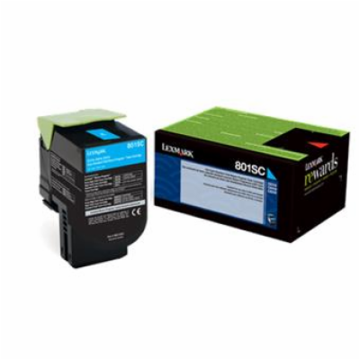 Lexmark 802SC Cyan Standard Yield Return Program Toner Ca...