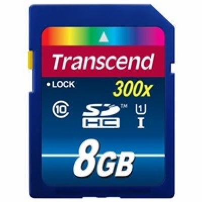 Transcend 8GB SDHC (Class10) UHS-I 400X (Premium) paměťov...