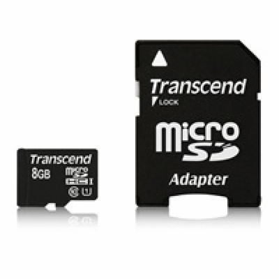 TRANSCEND MicroSDHC karta 8GB Premium, Class 10 UHS-I 300...