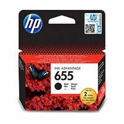 HP 655 Black Ink Cart, 14 ml, CZ109AE (550 pages)