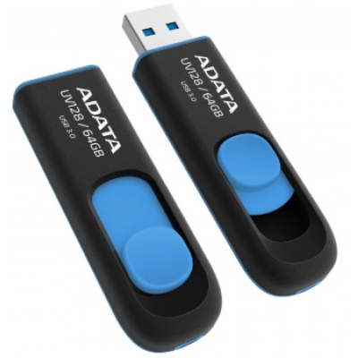 ADATA Flash Disk 64GB UV128, USB 3.1 Dash Drive (R:90/W:4...