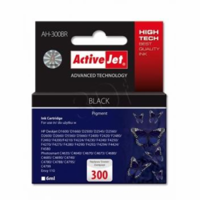 ActiveJet inkoust HP CC640EE Premium 300 Black, 6 ml     ...