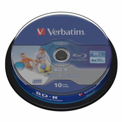 Verbatim BD-R SL 25GB 6x, printable, spindle, 10ks (43804)