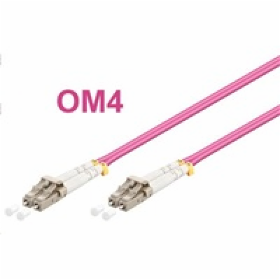 Duplexní patch kabel MM 50/125, OM4, LC-LC, LS0H, 2m