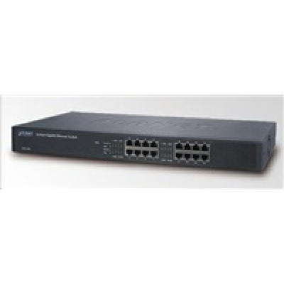 Planet GSW-1601 Switch 16x 10/100/1000, kov, rackmount, f...