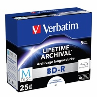 VERBATIM M-DISC BD-R Blu-Ray SL 25GB/ 4x/ Inkjet printabl...