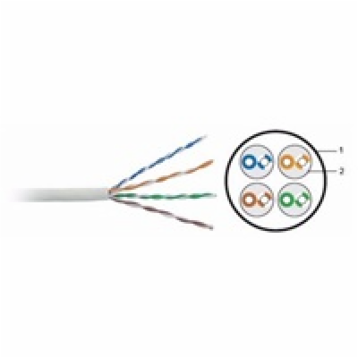 UTP kabel LYNX, Cat5E, drát, LS0H, Dca, šedý, 305m