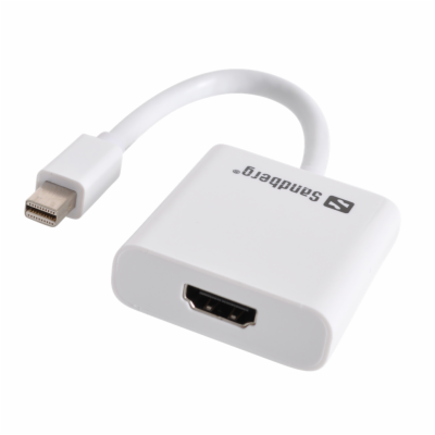 Sandberg Mini DisplayPort (M) - HDMI (F), kabel 20 cm, bílý