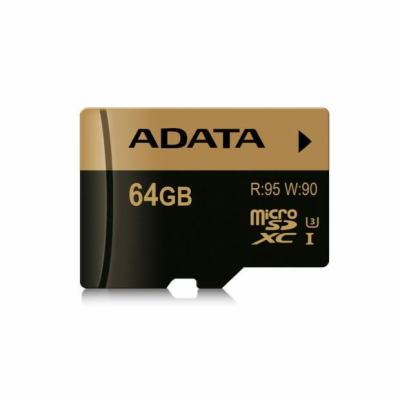 ADATA Micro SDXC karta XPG 64GB UHS-I U3 + SD adaptér, (R...