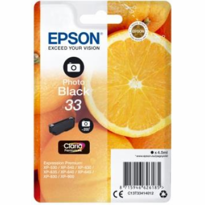 Epson inkoustová náplň/ T3341/ Singlepack 33 Claria Premi...