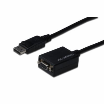 ASSMANN DisplayPort adapter cable DP - HD15 M/F 0.15m w/i...