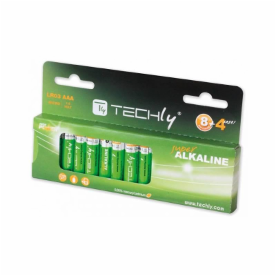 TECHLY 307018 Alkaline batteries 1.5V AAA LR03 12 pcs