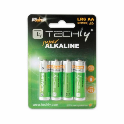 TECHLY 306974 Alkaline batteries 1.5V AA LR6 4 pcs