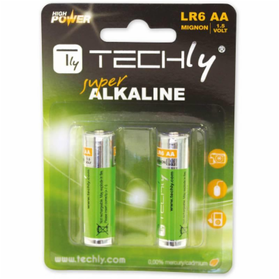 TECHLY 306967 Alkaline batteries 1.5V AA LR6 2 pcs