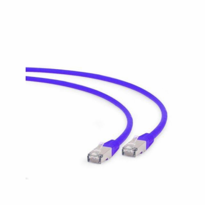 Gembird patch kabel S/FTP Cat. 6A LSZH, 0.5 m, fialový
