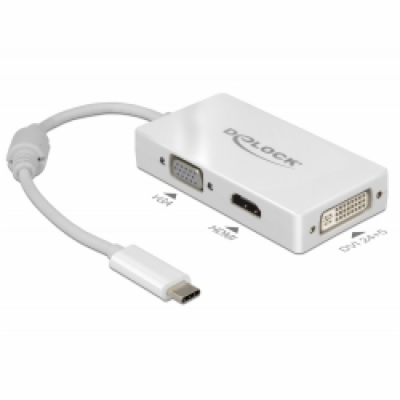 Delock Adaptér USB Type-C™ samec > VGA / HDMI / DVI samic...