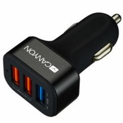 CANYON auto nabíječka C-07, 1xUSB-A Quick Charge QC3.0 + ...