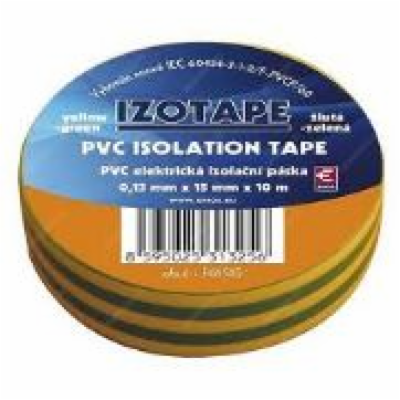 Izolační páska na kabely PVC 15/10 zeleno/žlutá