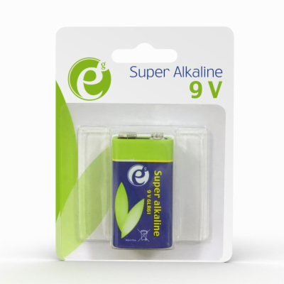 Gembird alkalická baterie 9V 6LR61, blistr