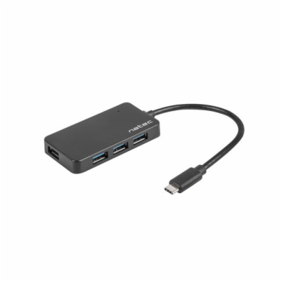 Natec Hub USB 3.0 Moth 4-ports, Black, USB-C NHU-1343