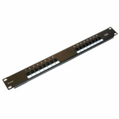 XtendLan Patch panel 19", 16 portů RJ-45, Cat.5e